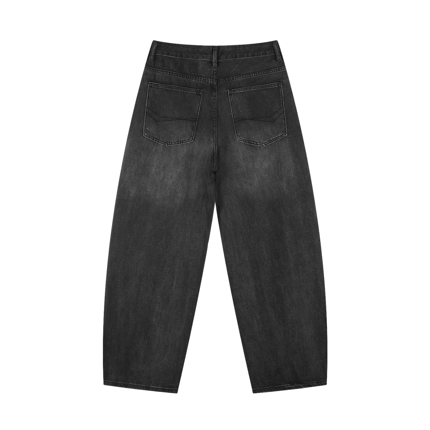 Classic Black Barrel Leg Denims