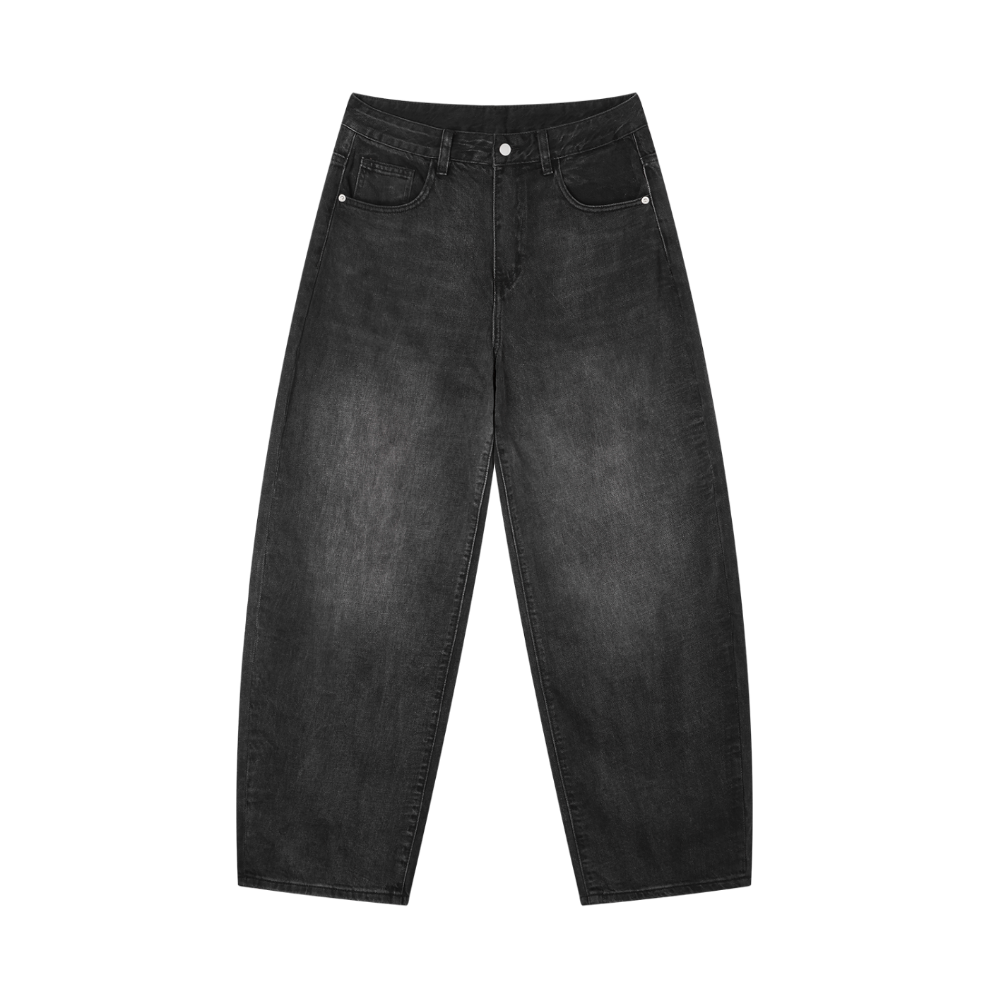 Classic Black Barrel Leg Denims